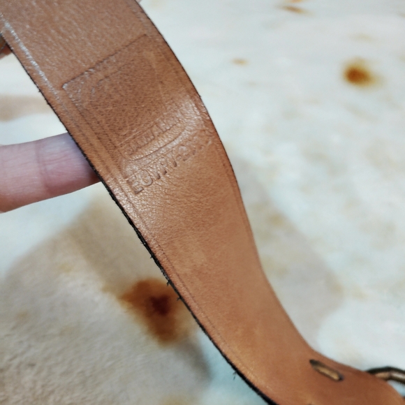 Vtg 80s/90s Boho Whimsygoth Genuine Egyptian Leather Crossbody Messenger Bag - Picture 4 of 16